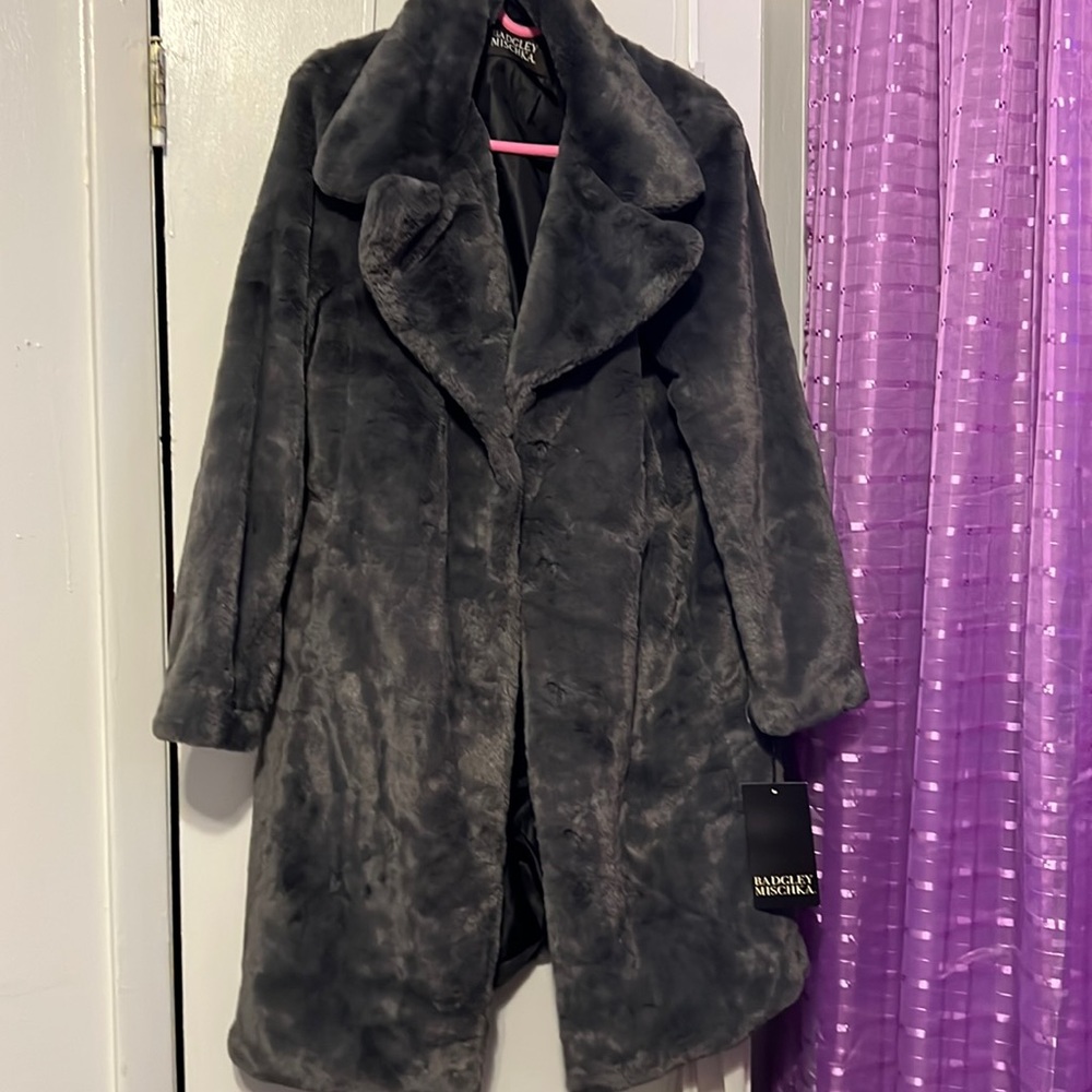 Faux fur coat